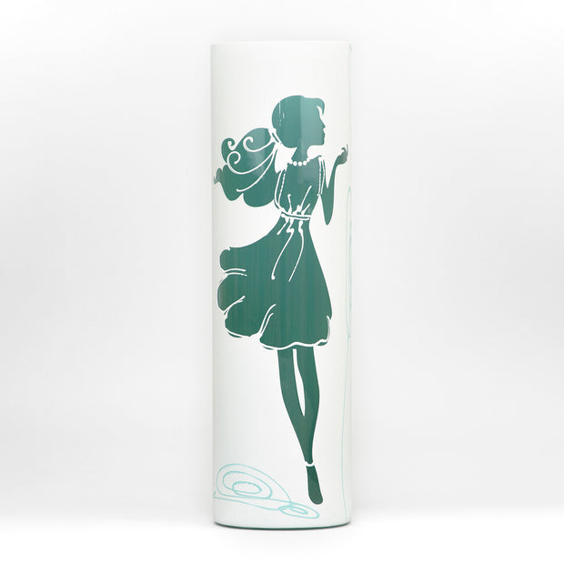 Fashion girl | Art decorated glass vase
