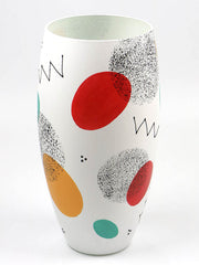 Handpainted Multi Color Shape Glass Vase