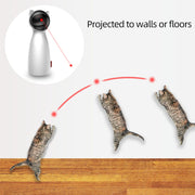 Cat Interactive Toy LED Laser Funny Toy Auto Rotating Cat Exercise Training Entertaining Toy Multi-Angle Adjustable USB Charge
