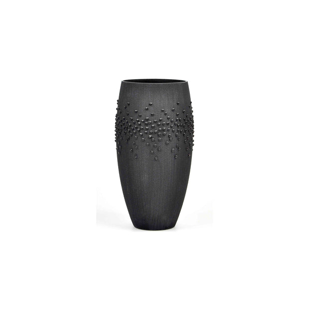 Handpainted Black Dot Glass Vase