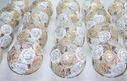 Gold And Silver Roses Glass Vase
