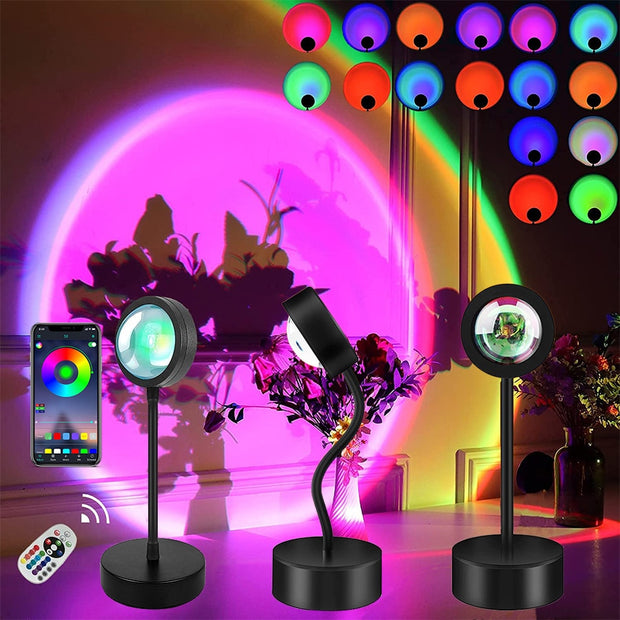 Smart Bluetooth Sunset Projection Lamp Night Light